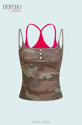 Lady Double Layered Sleeveless T-Shirt