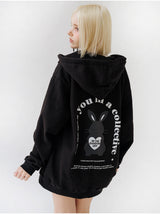 BLACKBUNNY BACK HOODIE ZIP-UP