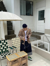 No.0830 B thin check SHIRT (3color)