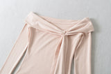 Ribbon Off-Shoulder Wrap Top