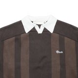 GNT037 Uniform Rugby Collar Knit (BROWN)
