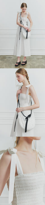 CINDY LONG DRESS white