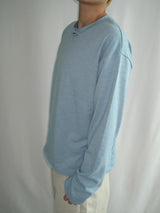 Vintage Slub Loop Henley Neck Long Sleeve T-Shirt(3c)