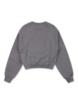 Women's Lees Pigment スモーキークロップドスウェットシャツ ライトグレー (FCF1TS207W)