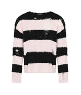 25FW★ [LANARCH] Destroyed Stripe Knit