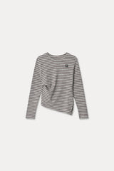 レトロアシンメトリックトップ_MELANGE GREY