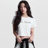 NICOLE ピンタッククロップtシャツ