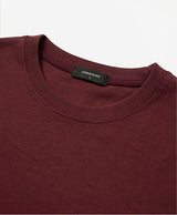 ロールスリーブクロップド半袖Tシャツ ジオグラフィ バーガンディ