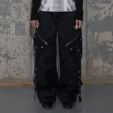 DETACHABLE CARGO STRAP PANTS (BLACK) F25ZD978