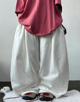 キーリングバックフロントピンタックバルーンパンツ🤎🩶🤍🖤4COLOR