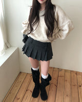 キドチェックプリーツミニスカート