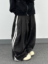 terry four pintuck pants