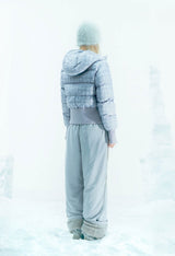 Reversible Check Padded Jacket / Grey
