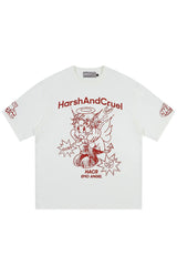 エンジェルグラフィティプリントTシャツ