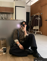 スクエアポケットオーバーフィットコーデュロイシャツ