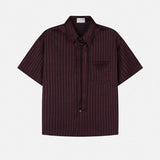 Argent Silk ST Tie Short Sleeve Shirt