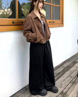 Sian Suede Punching Collar Pocket Jacket