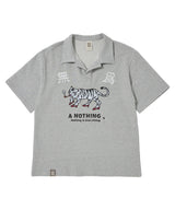 MU-WI PIN-KNIT 1/2 COLLAR-TEE (Gray)
