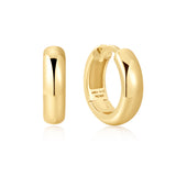 Gold Dome Band 925 Silver Ring Earring E061-10G