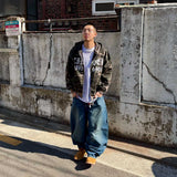 Vintage Two-Way Camo Hood Zip-Up