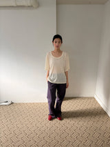 velvet wide neck top