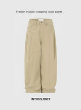 French incision wide pants (3 colors)
