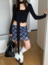 ドロシーチェックシフォンスカート
