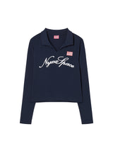 SLIM カラーL/S  (ネイビー)