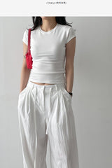 Basic Tension Cap Short Sleeve T-shirt