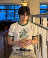 ドローイング ラフ リンガー Tシャツ- 4カラー