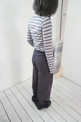 stripe waist pants (2c)