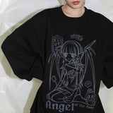 Angel of Rose Sweatshirt - BLACK
