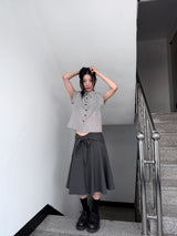  GINGHAM CHECK PUFF SHIRT