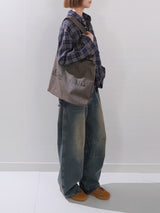 (UNISEX) ピンタックワイドデニムパンツ