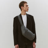 City Half Moon Messenger Bag_Khaki grey