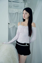 Swan lace top (Lilac pink)