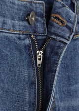 [Unisex] Real stitch semi wide denim pants
