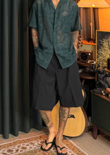 Overfit Bermuda Backbanding Slacks Shorts 3COLOR