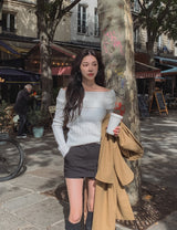 Bianca off-shoulder wool knit
