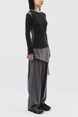 (W) Pin Wrap Skirt Pants (2color)