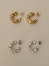 Silver balls earrings(2color)