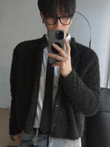ASCLO Hairy Crop Cardigan (3color)