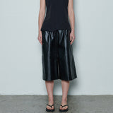 LEATHER SHORTS BLACK