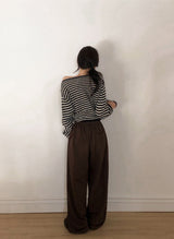 #Lumia Border One Shoulder Loose Knit (4color)