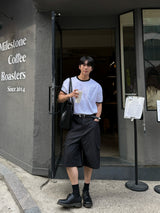 Twos herringbone bermuda pants