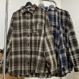 Pulse embroidered tartan checkered shirt (3 colors)