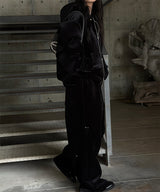 [Unisex] ベルベットミンクフードジップアップ