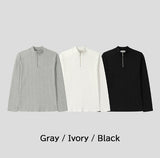 ジレオン ハーフジップ リブ ロングスリーブTシャツ