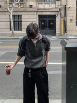 Mer Highneck Half Zip-up