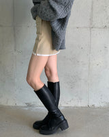 Minimal layered cotton skirt